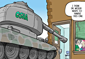 Cartoon: More OSHA regulations.